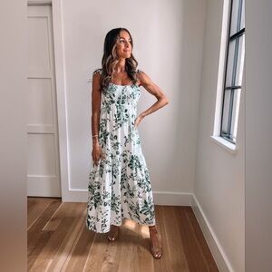 Abercrombie & Fitch green white bow back poplin dress size LARGE TALL